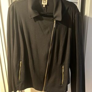 Anne Klein Black Zip Jacket